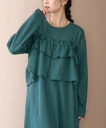 【成套單品】起毛羅紋吊帶背心洋裝