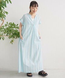 【MARKET】開襟領法式袖洋裝