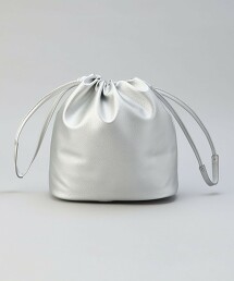 仿皮革束口袋單肩包