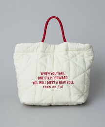 LOGO刺繡幾何絎縫單肩包 M