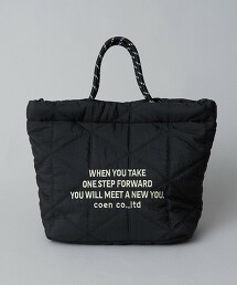 LOGO刺繡幾何絎縫單肩包 M