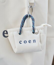 coen LOGO聚酯帆布托特包吊飾 XS
