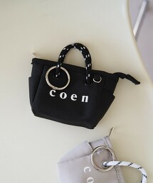 coen LOGO聚酯帆布托特包吊飾 XS