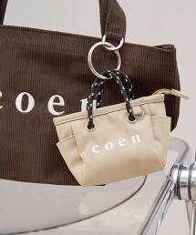 coen LOGO聚酯帆布托特包吊飾 XS