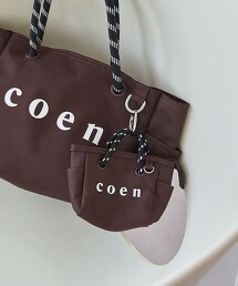 coen LOGO聚酯帆布托特包吊飾 XS