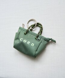 coen LOGO聚酯帆布托特包吊飾 XS