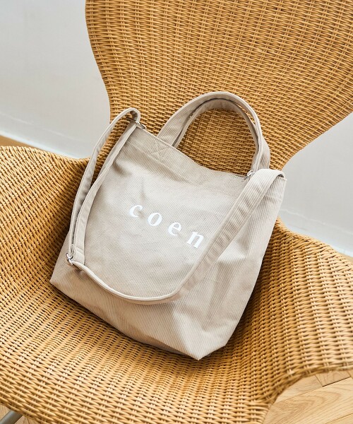 2WAY coen LOGO 拼色托特包