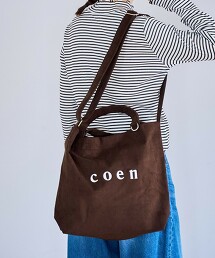 2WAY coen LOGO 拼色托特包