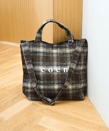 2WAY coen LOGO 拼色托特包