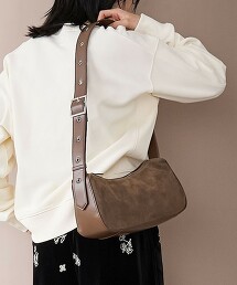 金屬環單肩仿皮革多WAY包包