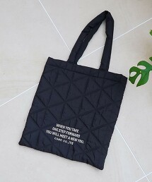 LOGO刺繡 幾何圖案 絎縫托特包