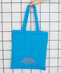 LOGO刺繡 幾何圖案 絎縫托特包