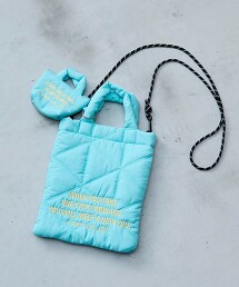 LOGO刺繡 幾何圖案 絎縫2way單肩包