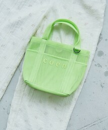 coen LOGO網眼透膚托特包 M