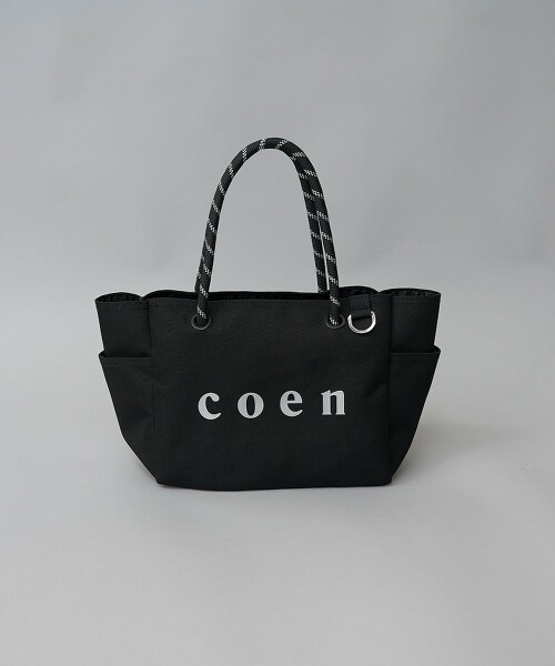 coen 銀色LOGO帆布托特包 M