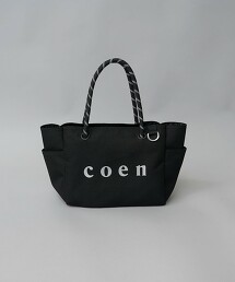 coen 銀色LOGO帆布托特包 M
