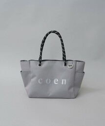 coen 銀色LOGO帆布托特包 M