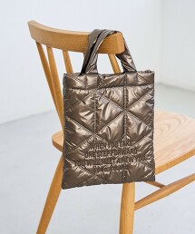 LOGO刺繡幾何圖案絎縫2WAY單肩包