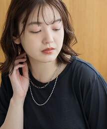 球形＆方形鍊條MIX長項鍊
