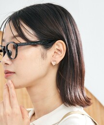 透明愛心耳環
