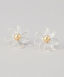 透明花朵耳釘