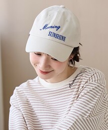 LOGO刺繡斜紋棒球帽