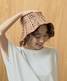 鉤針編紙質漁夫帽