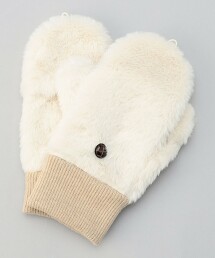 2way仿皮草半指手套