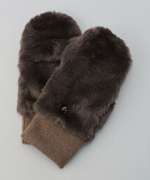 2way仿皮草半指手套