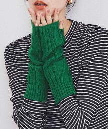 繩紋編織暖手套