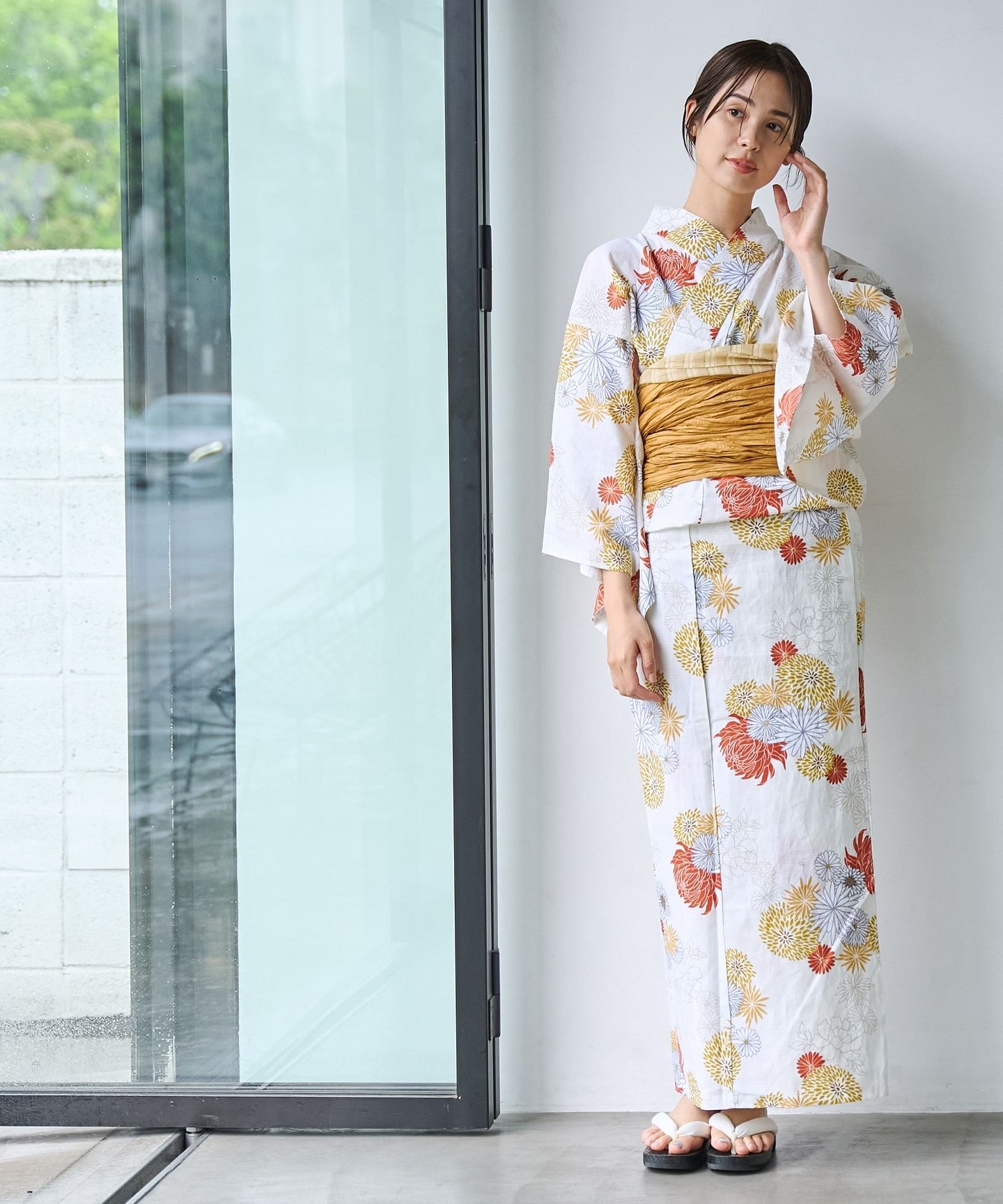 浴衣❁ Amazon.co.jp: [Brilliant Peace] 高級綿麻浴衣単品「生成り地に