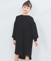 【coen KIDS】蜂巢樣式華夫格 寬鬆版型長袖洋裝