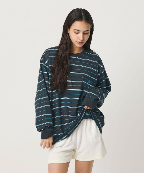 ＜CGS.＞有機棉長袖橫條紋T恤