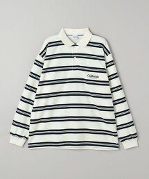 ＜CGS.＞天鵝絨條紋長袖POLO衫 