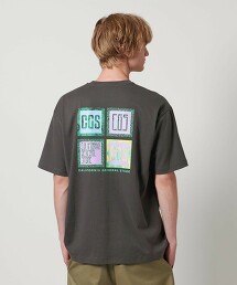 ＜CGS.＞ 有機棉四方格印刷T恤