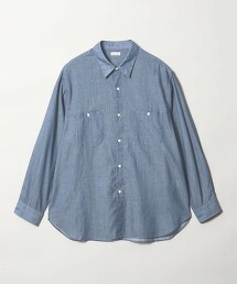 ＜Steven Alan＞ 透膚丹寧標準領襯衫 LOOSE