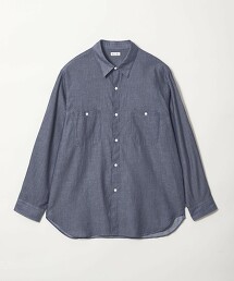 ＜Steven Alan＞ 透膚丹寧標準領襯衫 LOOSE