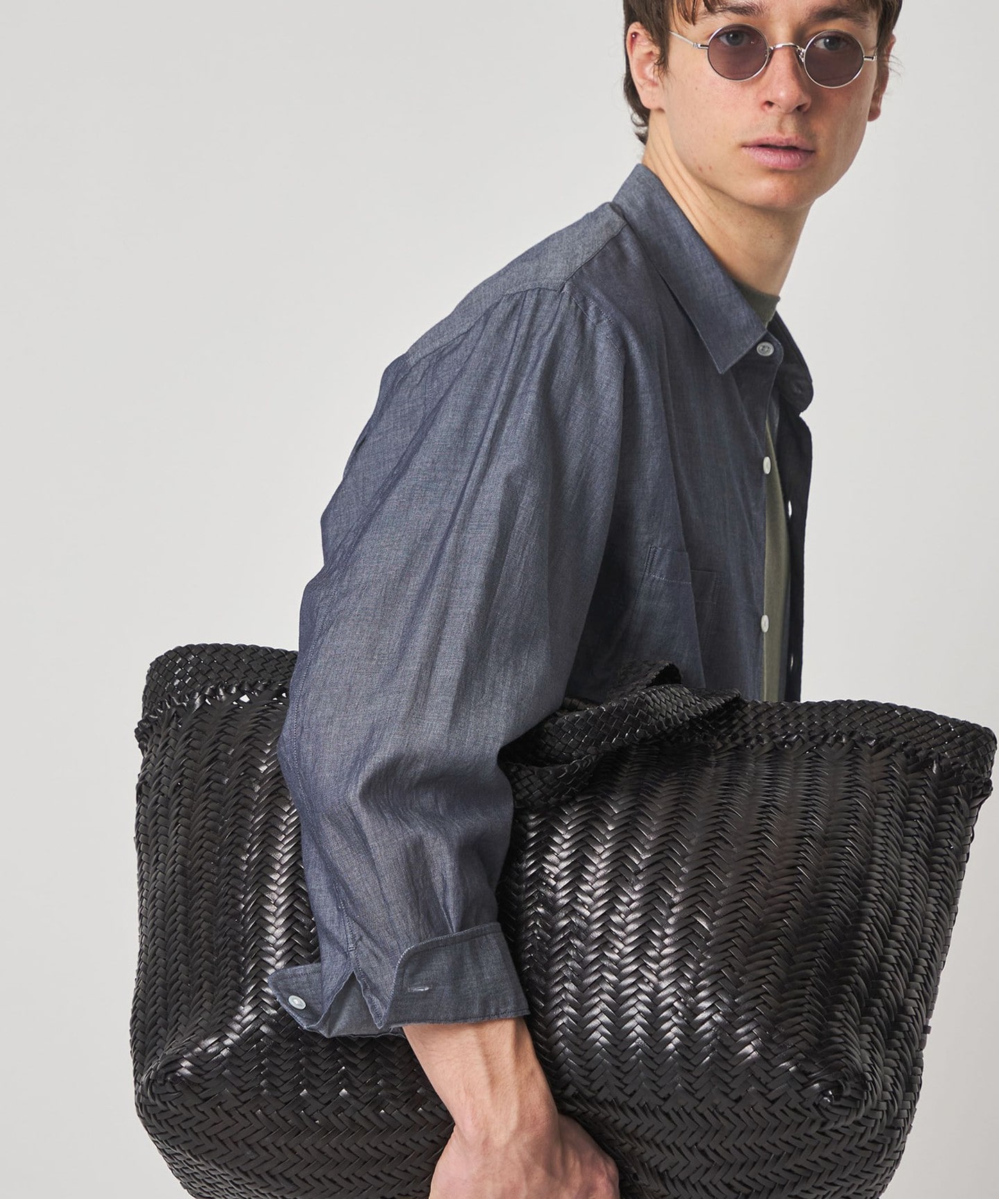 Steven Alan Rade Colorado <Steven Alan> 透膚丹寧標準領襯衫 LOOSE|STEVEN ALAN|UNITED ARROWS LTD. 官方購物網站