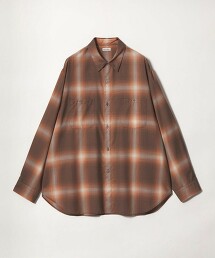 ＜Steven Alan＞ 羊毛漸層格紋標準領襯衫 LOOSE
