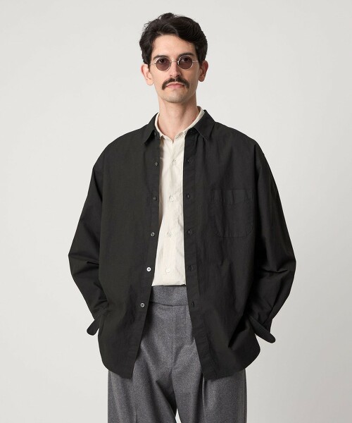 <Steven Alan> 後染府綢標準領襯衫 LOOSE
