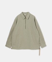 ＜Steven Alan＞法蘭絨格紋拉鍊襯衫 LOOSE