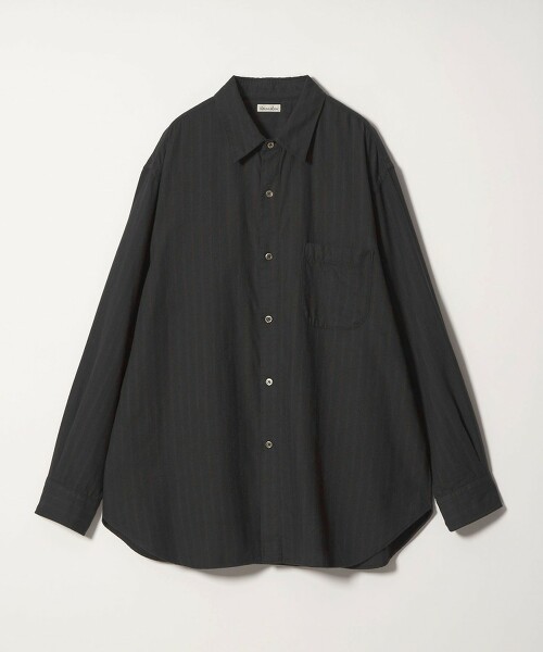＜Steven Alan＞ 法蘭絨漸層條紋標準領襯衫 LOOSE 日本製