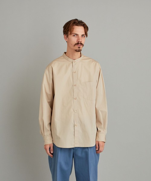 <Steven Alan> THOMAS MASON BAND COLLAR SHIRT-LOOSE/襯衫