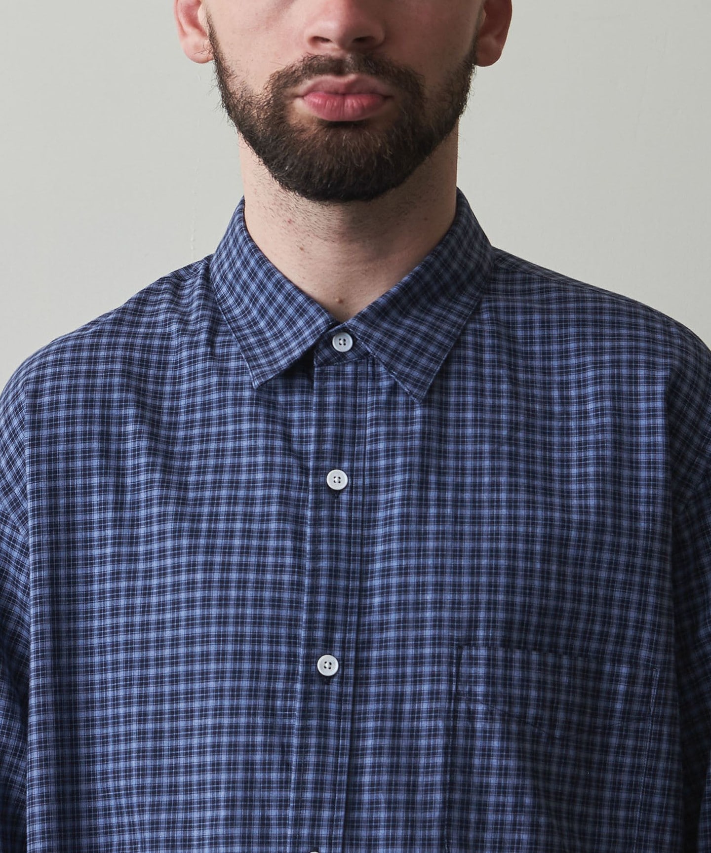 Steven Alan＞ SOKTAS CHECK REGULAR COLLAR SHIRT -LOOSE/襯衫日本製 