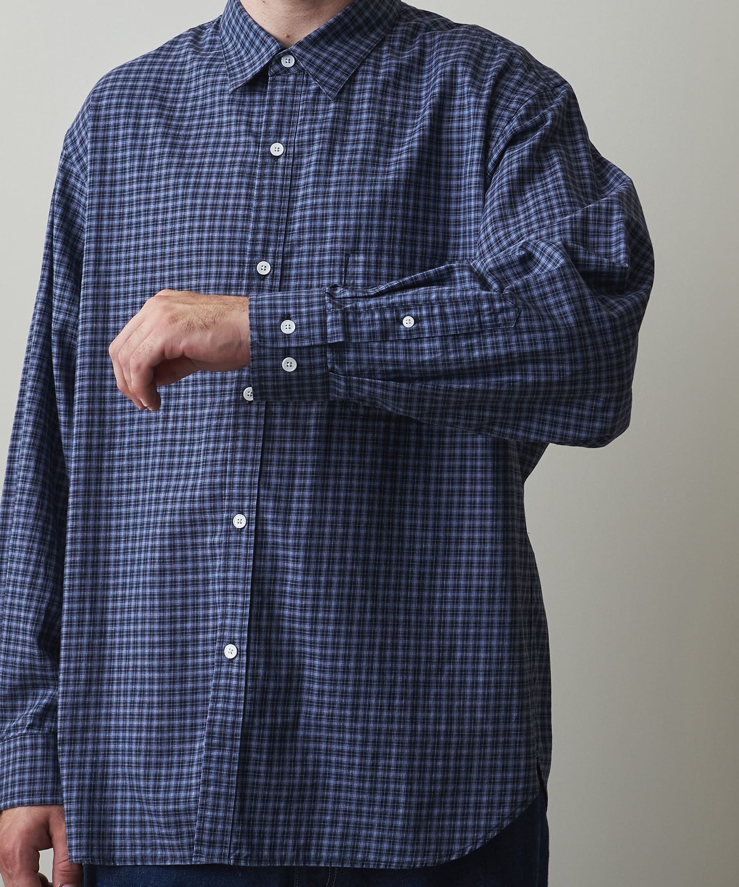 Steven Alan＞ SOKTAS CHECK REGULAR COLLAR SHIRT -LOOSE/襯衫日本製