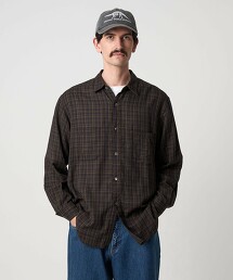 ＜Steven Alan＞ 平紋緯編布格紋標準領襯衫 LOOSE