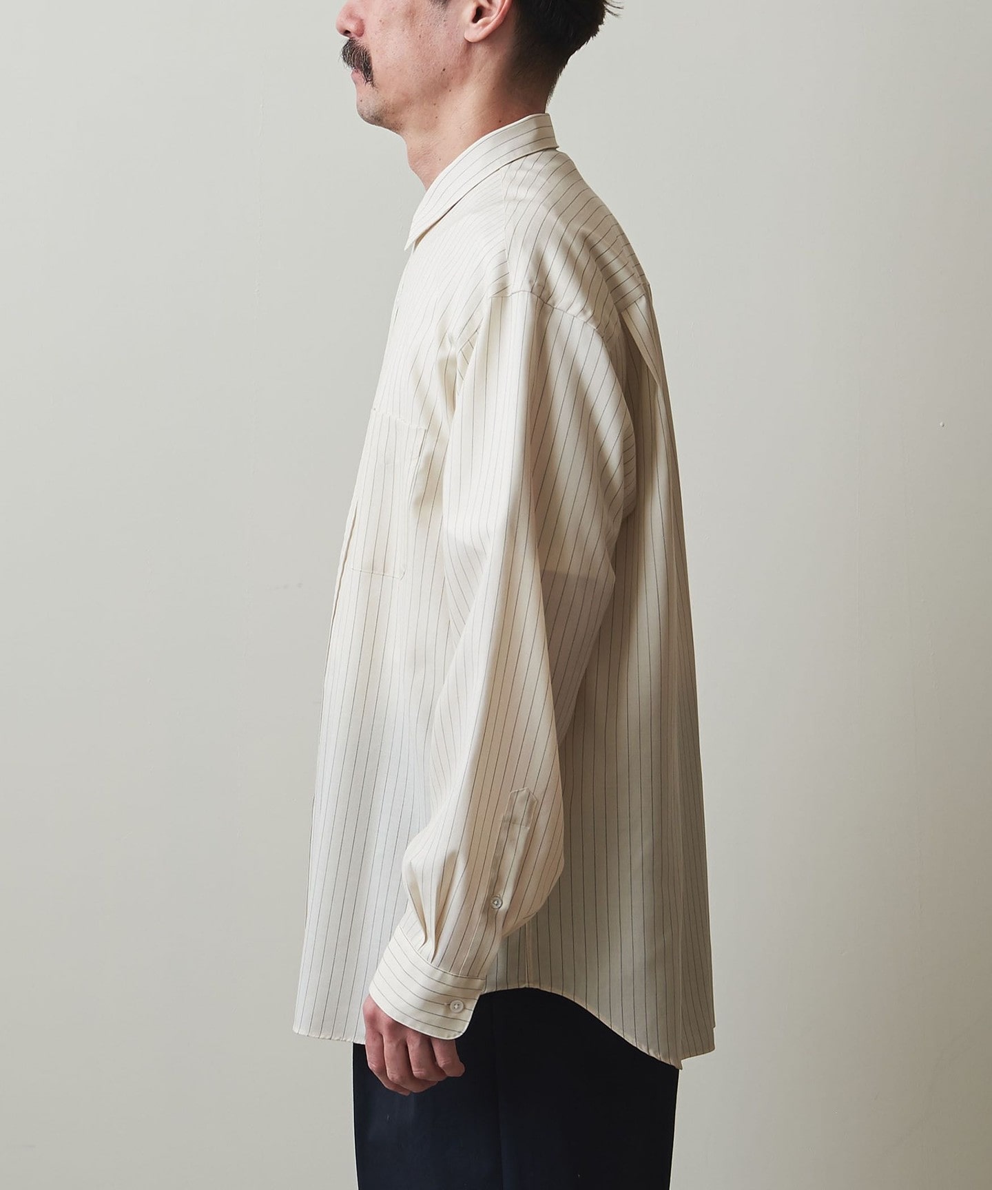 Steven Alan＞ MERINO WOOL REGULAR COLLAR SHIRT -ALINE/襯衫日本製 
