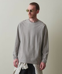 ＜Steven Alan＞ 有機棉橫條紋長袖T恤 LOOSE