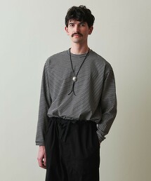 ＜Steven Alan＞ 有機棉橫條紋長袖T恤 BOLD