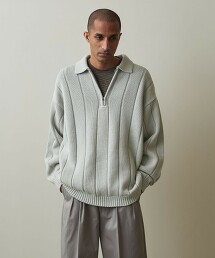 ＜Steven Alan＞ BALLOON CTN WIDE/RIB ZIP POLOSHIRT/POLO襯衫